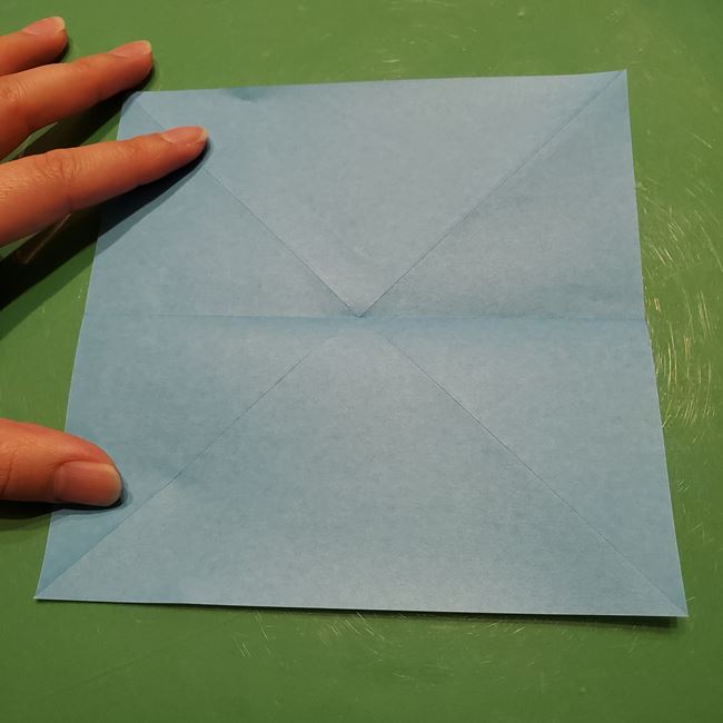 雪の結晶 折り紙でハートの模様がつくれる折り方作り方①パーツ(7)