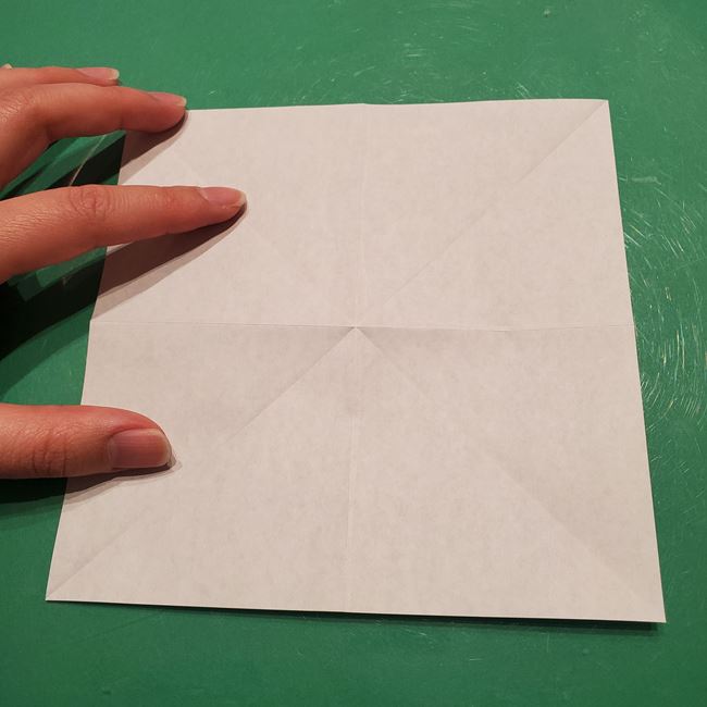 雪の結晶 折り紙でハートの模様がつくれる折り方作り方①パーツ(9)