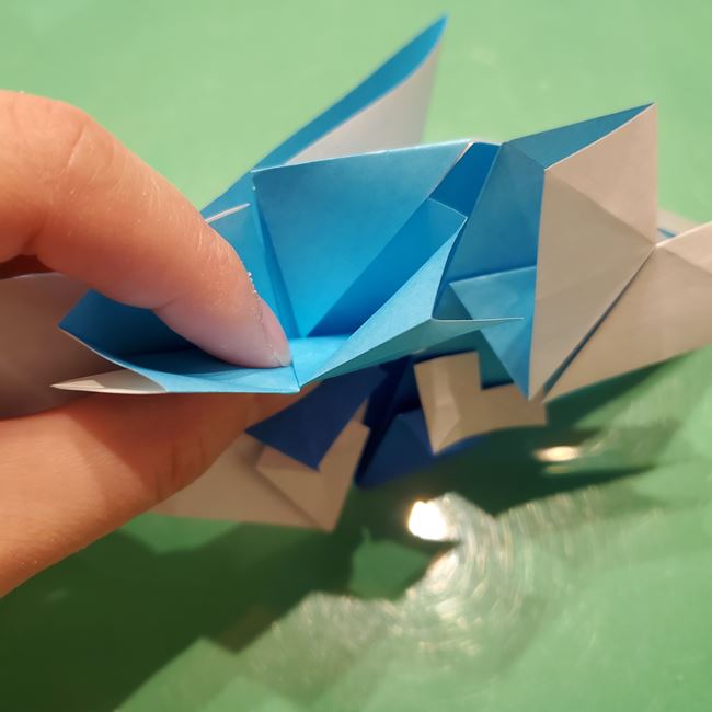 雪の結晶 折り紙でハートの模様がつくれる折り方作り方②組み合わせ(12)