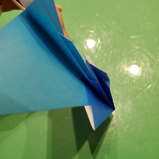 雪の結晶 折り紙でハートの模様がつくれる折り方作り方②組み合わせ(3)