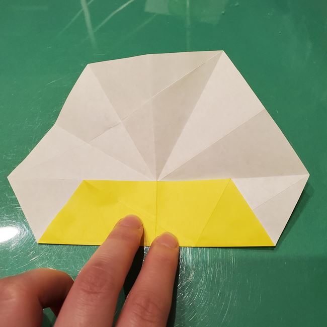 雪の結晶の折り紙 難しい上級者向けの折り方作り方①六角形(15)