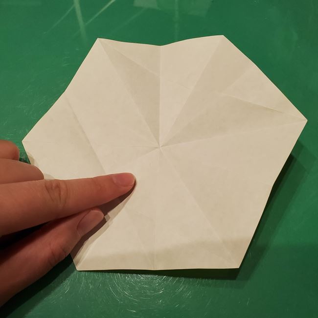 雪の結晶の折り紙 難しい上級者向けの折り方作り方①六角形(17)