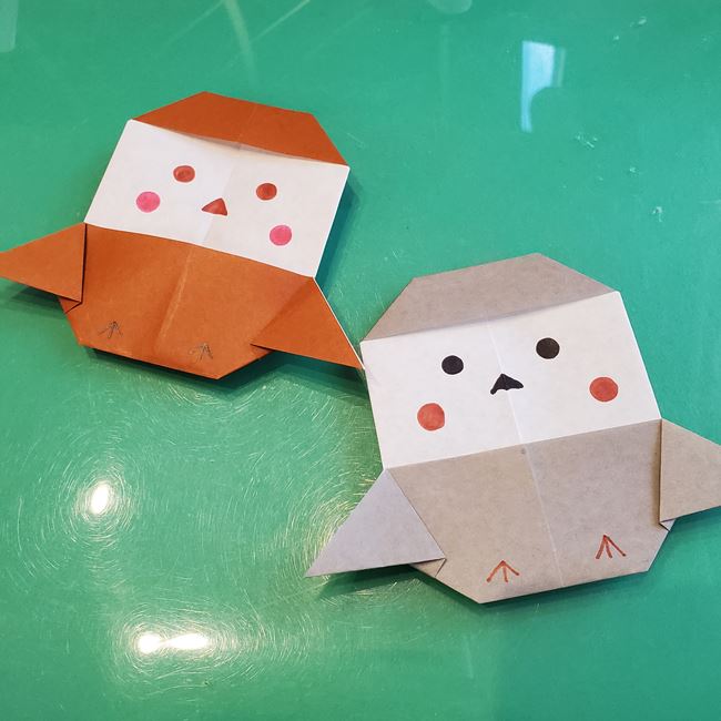 すみっこぐらしの折り紙すずめの折り方作り方は簡単 1枚で作れてかわいいキャラクター 子供と楽しむ折り紙 工作