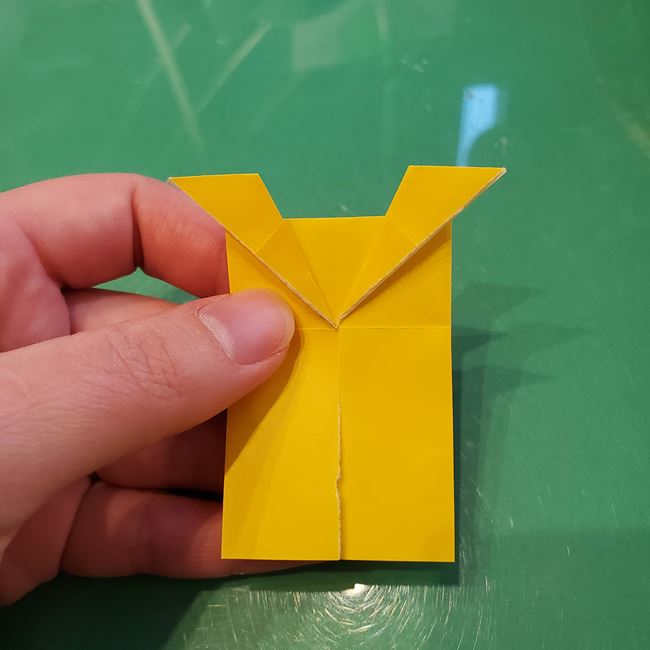 ピカチュウの折り紙 全身を立体的に一枚で 体も簡単な折り方作り方をご紹介 子供と楽しむ折り紙 工作
