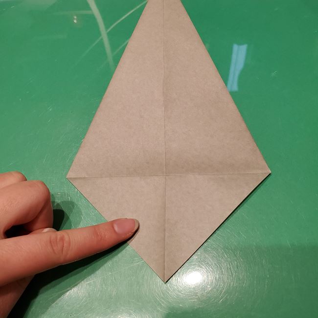 お内裏様の折り紙 簡単な折り方作り方①顔(10)