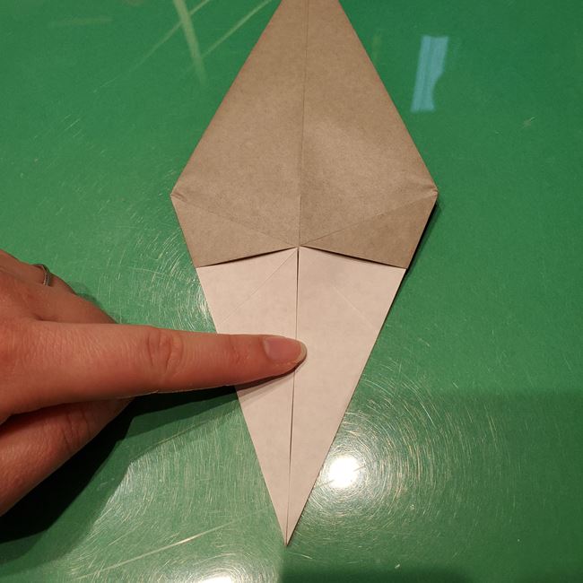 お内裏様の折り紙 簡単な折り方作り方①顔(11)