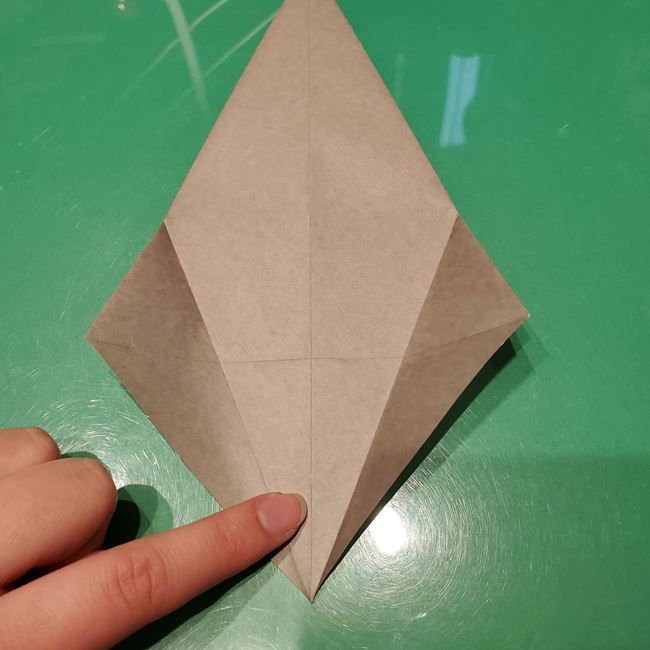 お内裏様の折り紙 簡単な折り方作り方①顔(12)