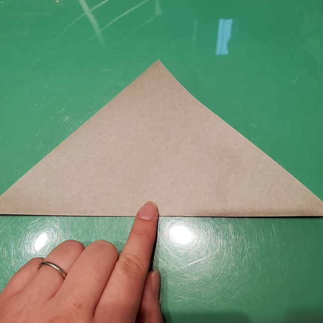 お内裏様の折り紙 簡単な折り方作り方①顔(2)