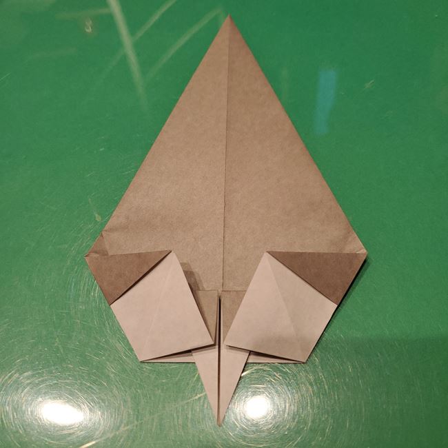 お内裏様の折り紙 簡単な折り方作り方①顔(20)