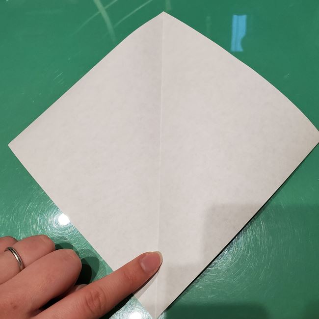 お内裏様の折り紙 簡単な折り方作り方①顔(3)