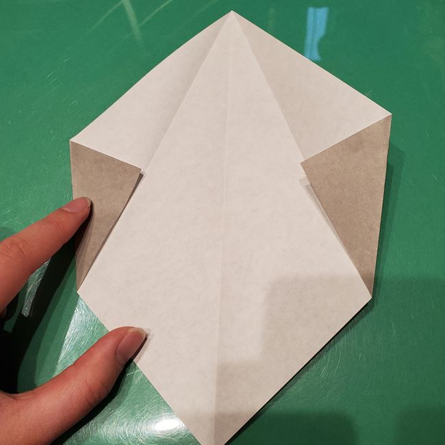 お内裏様の折り紙 簡単な折り方作り方①顔(6)