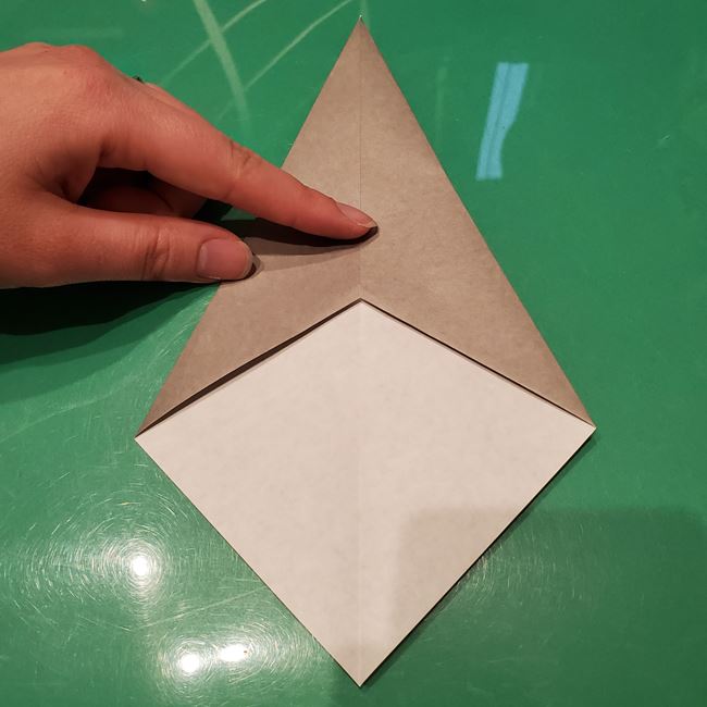 お内裏様の折り紙 簡単な折り方作り方①顔(7)