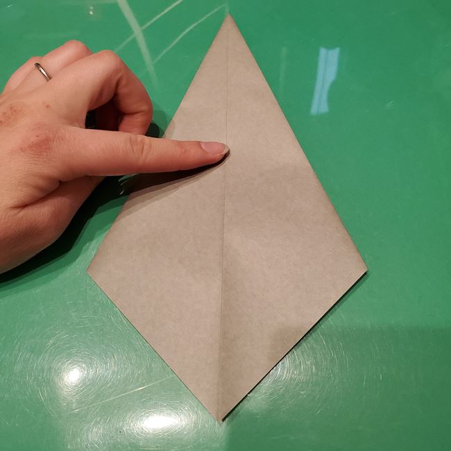 お内裏様の折り紙 簡単な折り方作り方①顔(8)