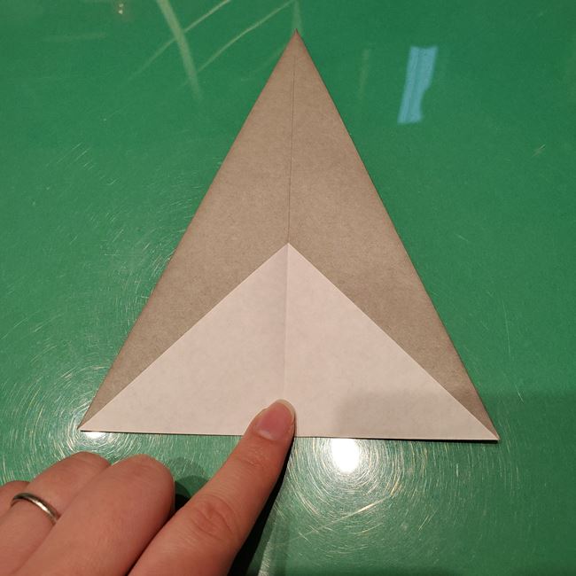 お内裏様の折り紙 簡単な折り方作り方①顔(9)