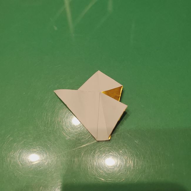 お内裏様の折り紙 簡単な折り方作り方④しゃく(15)