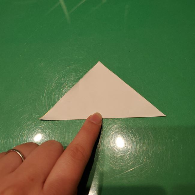 お内裏様の折り紙 簡単な折り方作り方④しゃく(2)