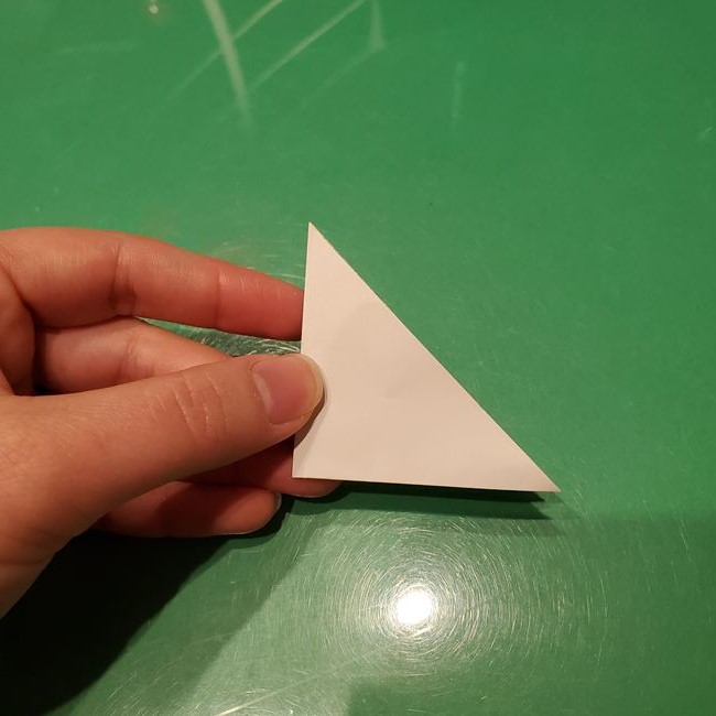 お内裏様の折り紙 簡単な折り方作り方④しゃく(3)