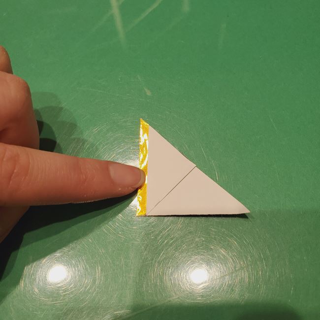 お内裏様の折り紙 簡単な折り方作り方④しゃく(7)