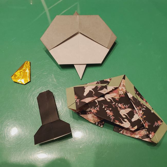 お内裏様の折り紙 簡単な折り方作り方⑤完成(1)