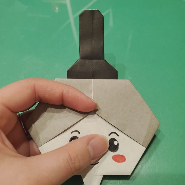 お内裏様の折り紙 簡単な折り方作り方⑤完成(6)