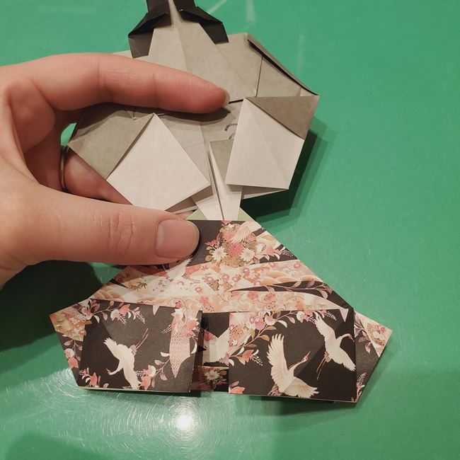 お内裏様の折り紙 簡単な折り方作り方⑤完成(8)