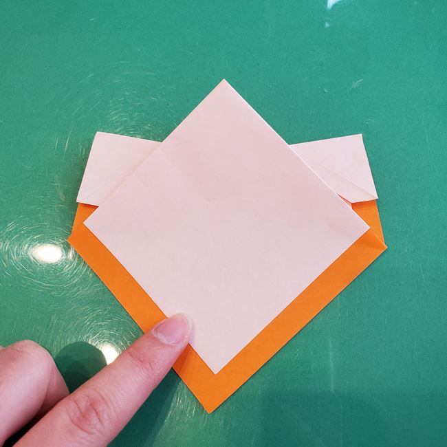 かっこいい折り紙 ライオンの顔の折り方作り方①たてがみ(14)