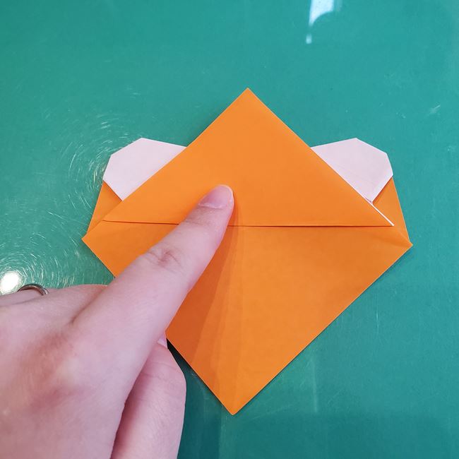 かっこいい折り紙 ライオンの顔の折り方作り方①たてがみ(18)
