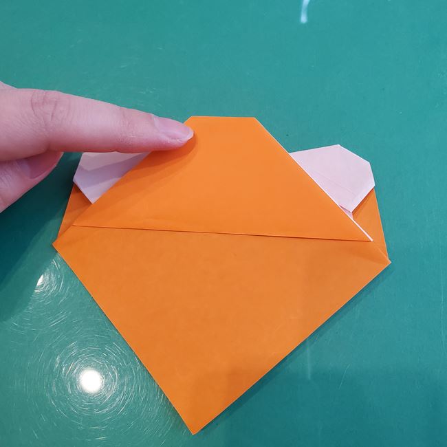 かっこいい折り紙 ライオンの顔の折り方作り方①たてがみ(19)