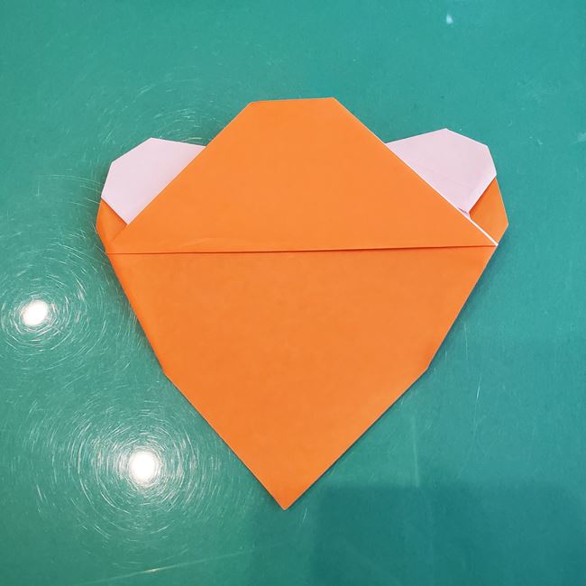 かっこいい折り紙 ライオンの顔の折り方作り方①たてがみ(21)