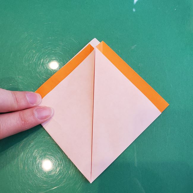 かっこいい折り紙 ライオンの顔の折り方作り方①たてがみ(8)