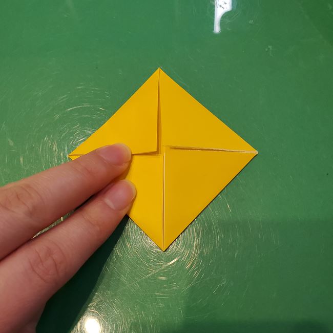 ピカチュウの折り紙 全身で立体的な作り方折り方①顔(14)