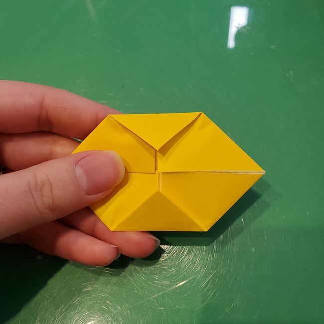 ピカチュウの折り紙 全身で立体的な作り方折り方①顔(15)