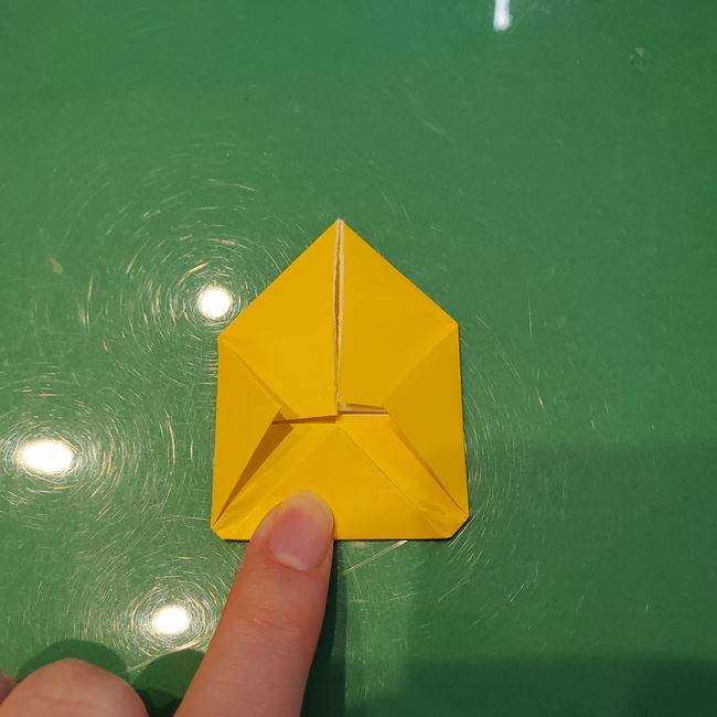 ピカチュウの折り紙 全身で立体的な作り方折り方①顔(17)