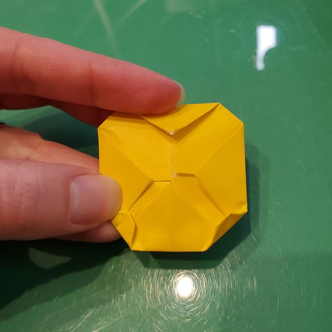 ピカチュウの折り紙 全身で立体的な作り方折り方①顔(19)