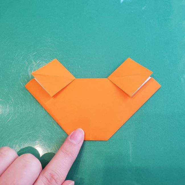 折り紙くまの顔の簡単な折り方作り方(13)
