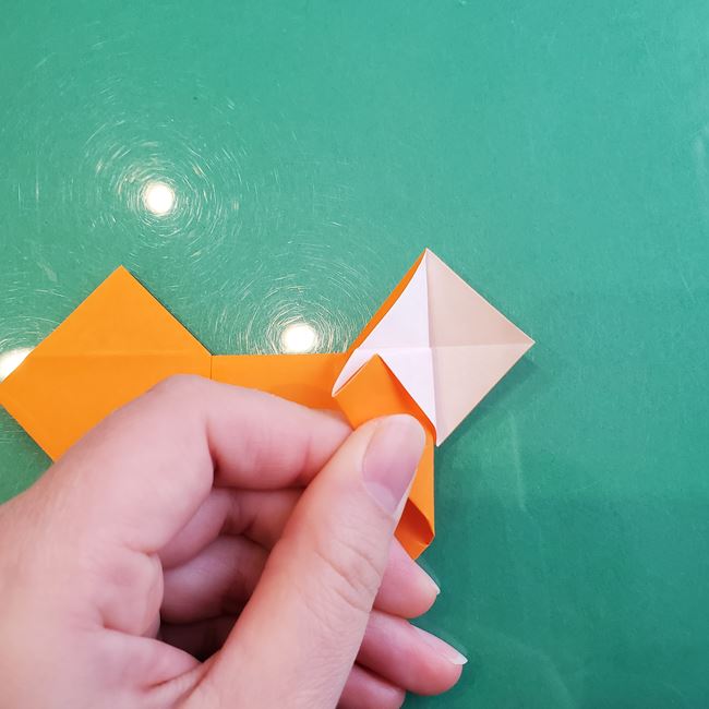折り紙くまの顔の簡単な折り方作り方(15)