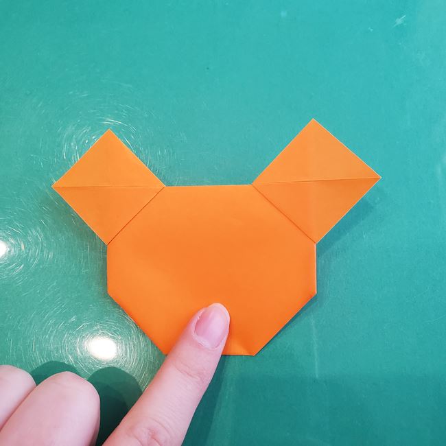 折り紙くまの顔の簡単な折り方作り方(17)