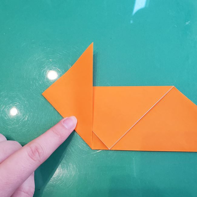 折り紙くまの顔の簡単な折り方作り方(6)