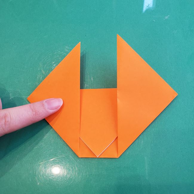 折り紙くまの顔の簡単な折り方作り方(8)