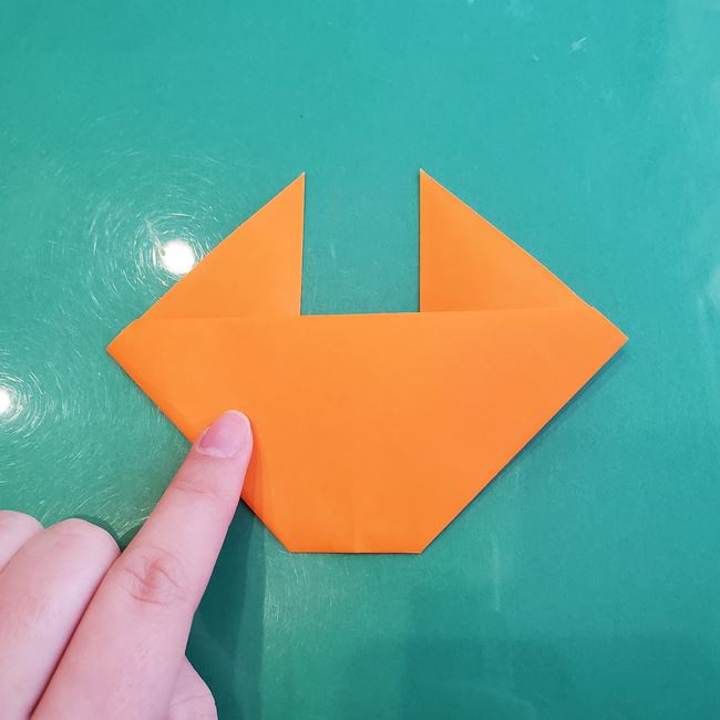 折り紙くまの顔の簡単な折り方作り方(9)