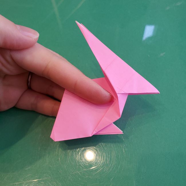 折り紙のうさぎ リアルで立体的な折り方作り方②顔(10)