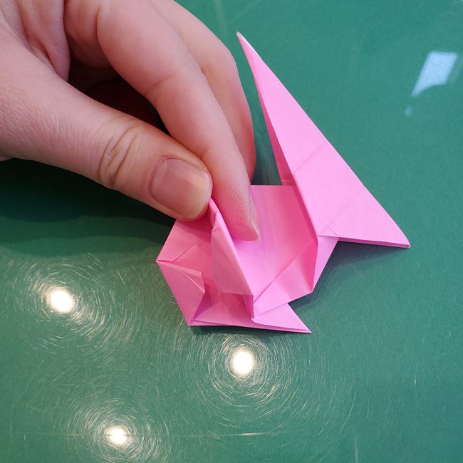 折り紙のうさぎ リアルで立体的な折り方作り方②顔(11)