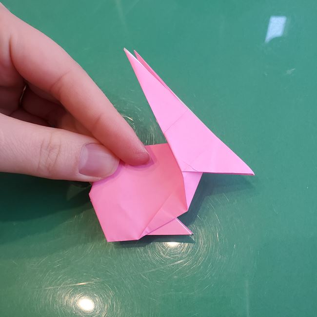 折り紙のうさぎ リアルで立体的な折り方作り方②顔(12)