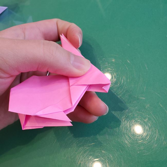 折り紙のうさぎ リアルで立体的な折り方作り方②顔(13)