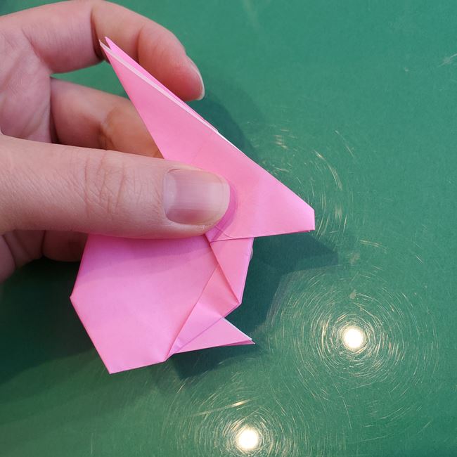 折り紙のうさぎ リアルで立体的な折り方作り方②顔(14)