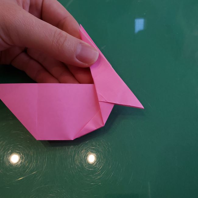 折り紙のうさぎ リアルで立体的な折り方作り方②顔(4)