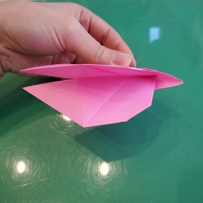 折り紙のうさぎ リアルで立体的な折り方作り方②顔(5)