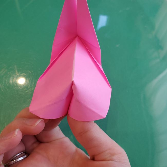 折り紙のうさぎ リアルで立体的な折り方作り方②顔(8)