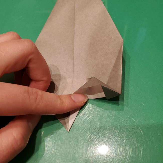 折り紙のお雛様の折り方 立体的で簡単な作り方①顔(11)