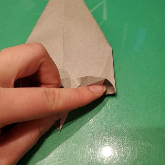 折り紙のお雛様の折り方 立体的で簡単な作り方①顔(12)